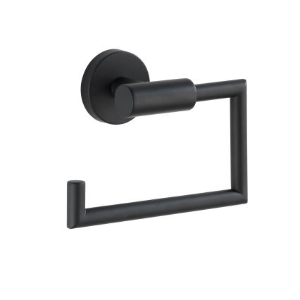 WENKO 24240100 - BOSIO BLACK Toilet Paper Holder, 15 x 10.5 cm, Stainless Steel/Silver
