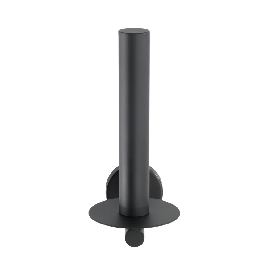 WENKO 24262100-Toilet paper holder BOSIO BLACK 8x18 cm stainless steel/silver