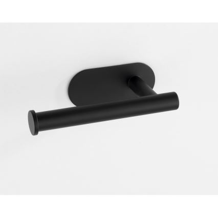 WENKO 24287100-Toilet paper holder TURBO-LOC OREA BLACK 16x7 cm stainless steel/black