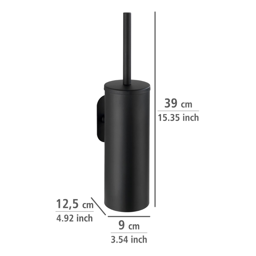 WENKO 24289100-WC TURBO-LOC OREA BLACK toilet brush 9 x 39.5 cm stainless steel/black