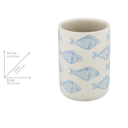 WENKO 24310100 - AQUAMARIN Tumbler 8 x 11 cm, Beige