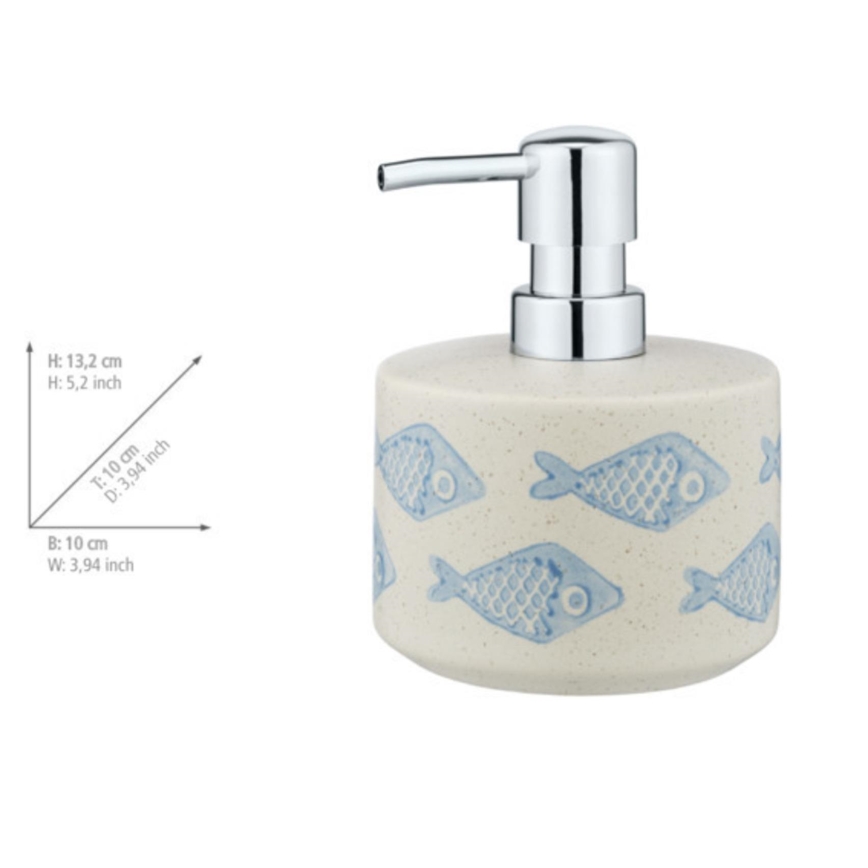 WENKO 24311100 - AQUAMARIN Soap Dispenser 475 ml Beige