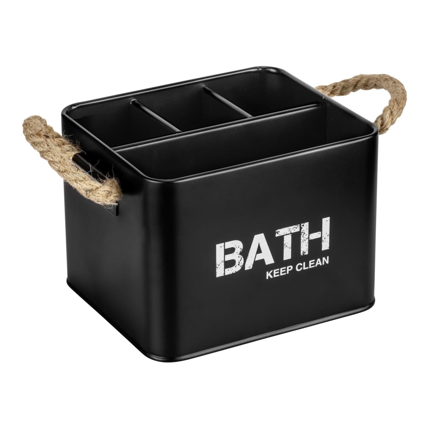 WENKO 24328100 - GARA Storage Box 19x13 cm, Black