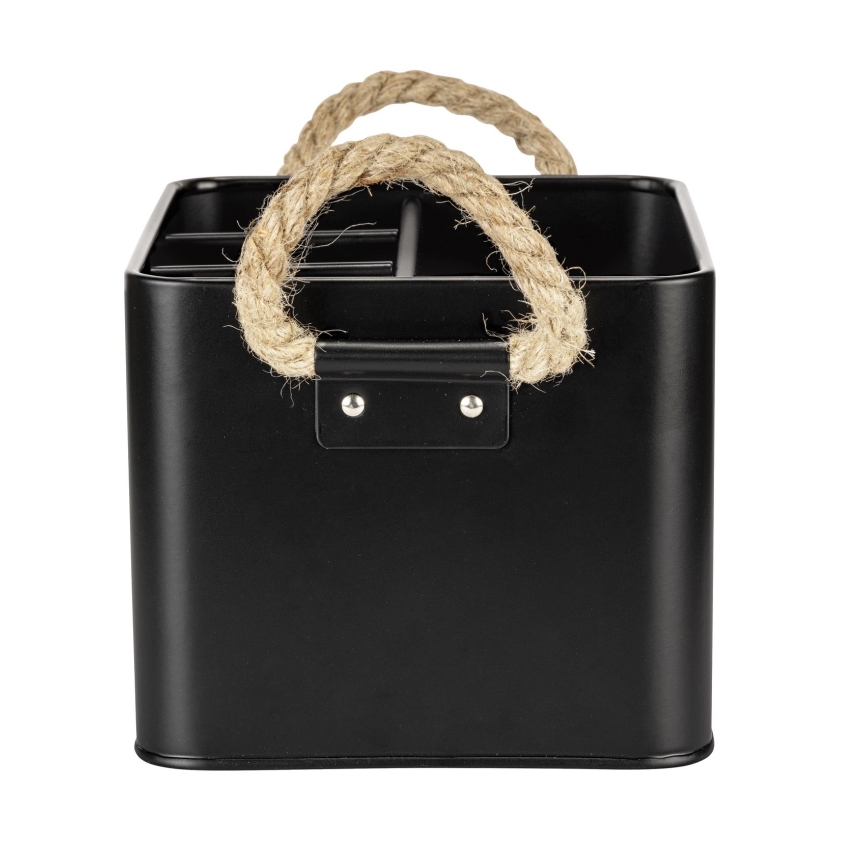 WENKO 24328100 - GARA Storage Box 19x13 cm, Black