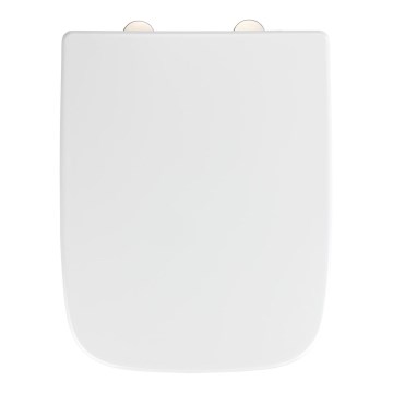 WENKO 24334100 - EXCLUSIVE Toilet Seat 46.5 x 37 cm White/Silver