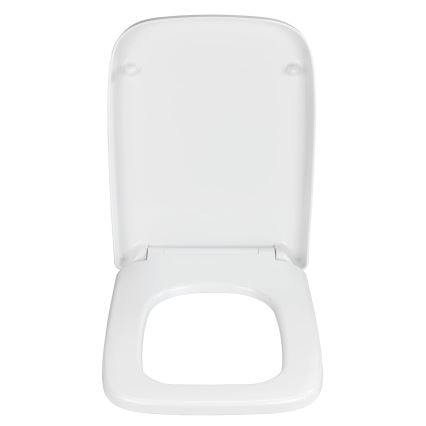 WENKO 24334100 - EXCLUSIVE Toilet Seat 46.5 x 37 cm White/Silver