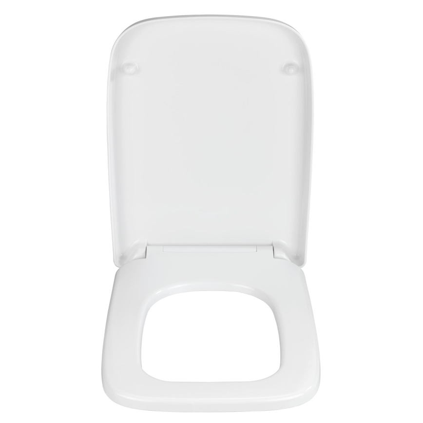 WENKO 24334100 - EXCLUSIVE Toilet Seat 46.5 x 37 cm White/Silver