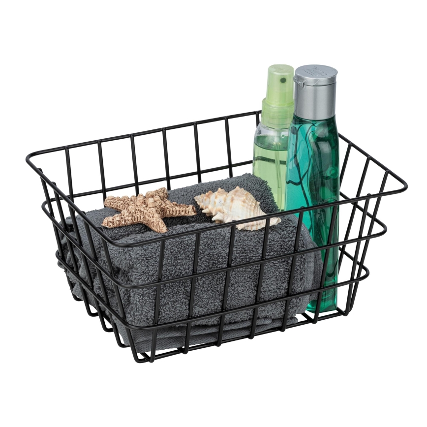 WENKO 24371100 - VIANA Basket, 18 x 25 cm, Black
