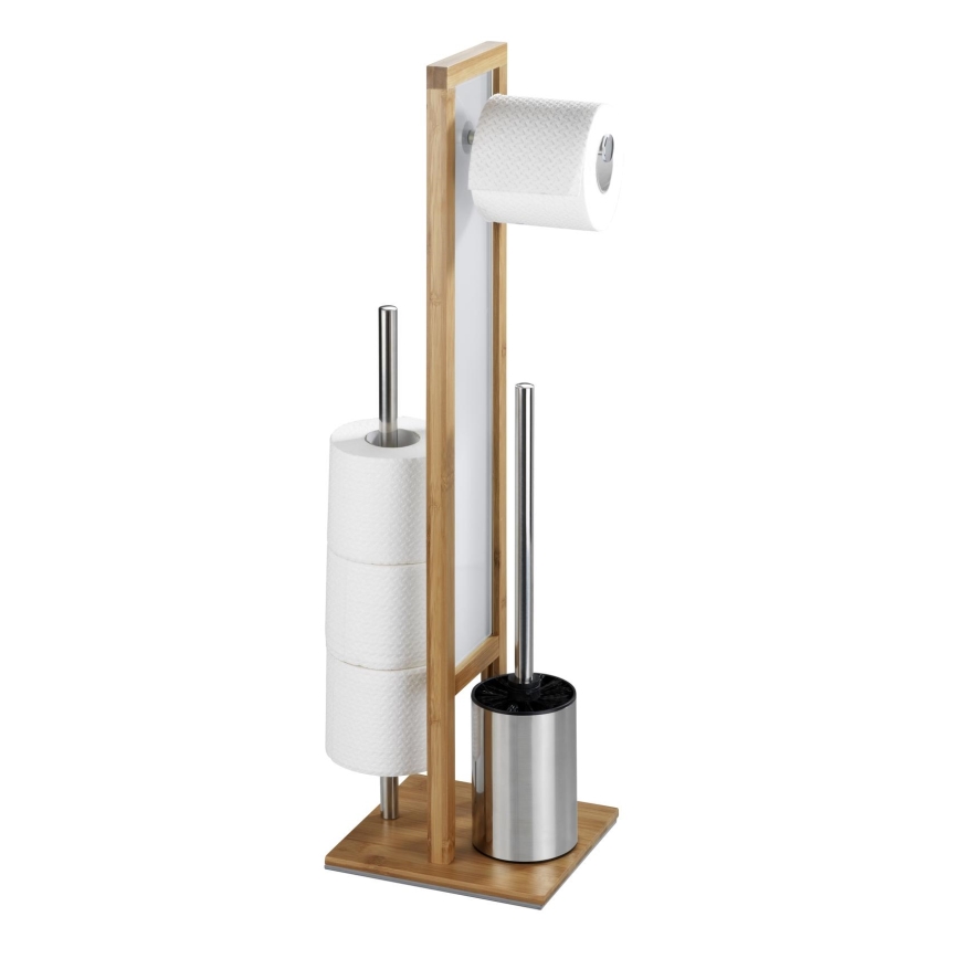 WENKO 24391100 - RIVALTA toilet brush 18x70 cm brown/white/black