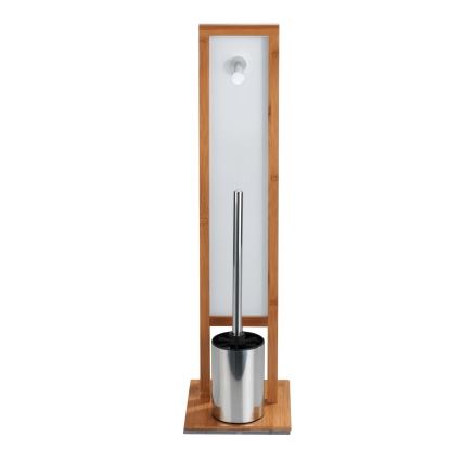 WENKO 24391100 - RIVALTA toilet brush 18x70 cm brown/white/black