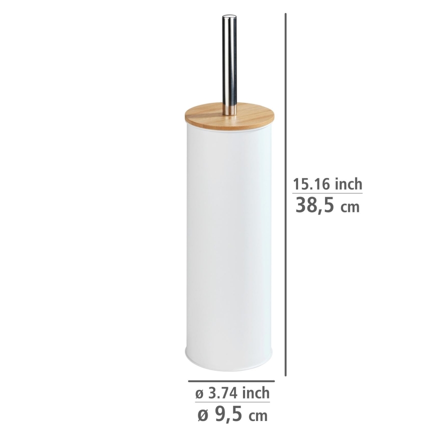 WENKO 24393100 - TORTONA Toilet brush 9,5x38,5 cm white/brown
