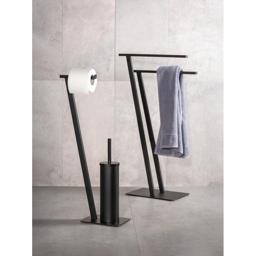 WENKO 24396100 - LIRIO Towel Stand 20 x 40 cm, Black