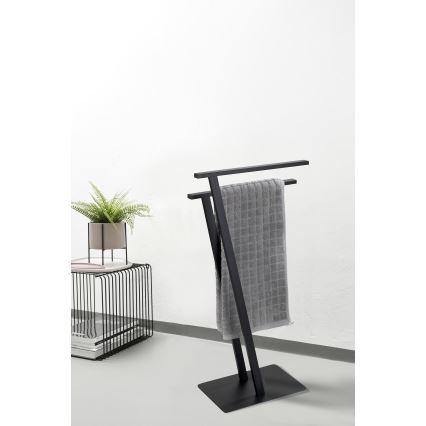 WENKO 24396100 - LIRIO Towel Stand 20 x 40 cm, Black