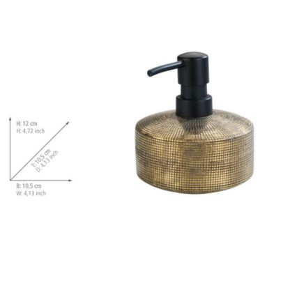 WENKO 24401100 - RIVARA Soap Dispenser, 400 ml, Gold
