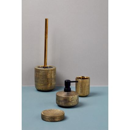 WENKO 24403100 - RIVARA Toilet Brush 11.5 x 40 cm, Gold