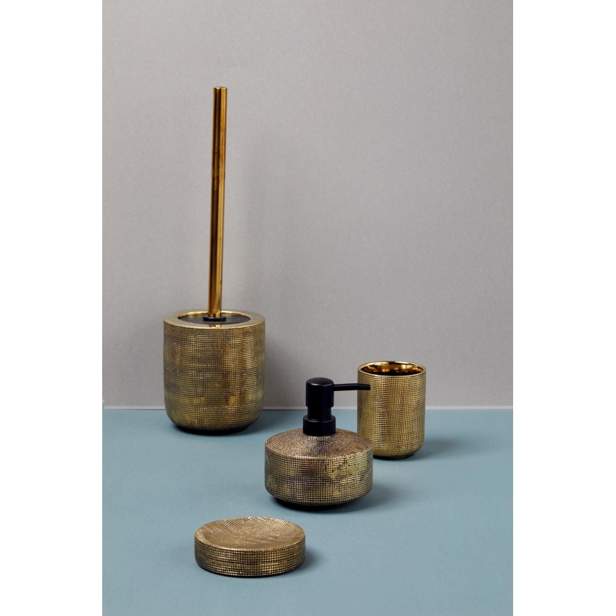 WENKO 24403100 - RIVARA Toilet Brush 11.5 x 40 cm, Gold