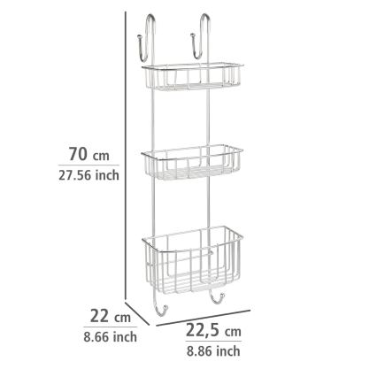 WENKO 24422100 - OLESI Shelf 22.5 x 70 cm stainless steel/silver