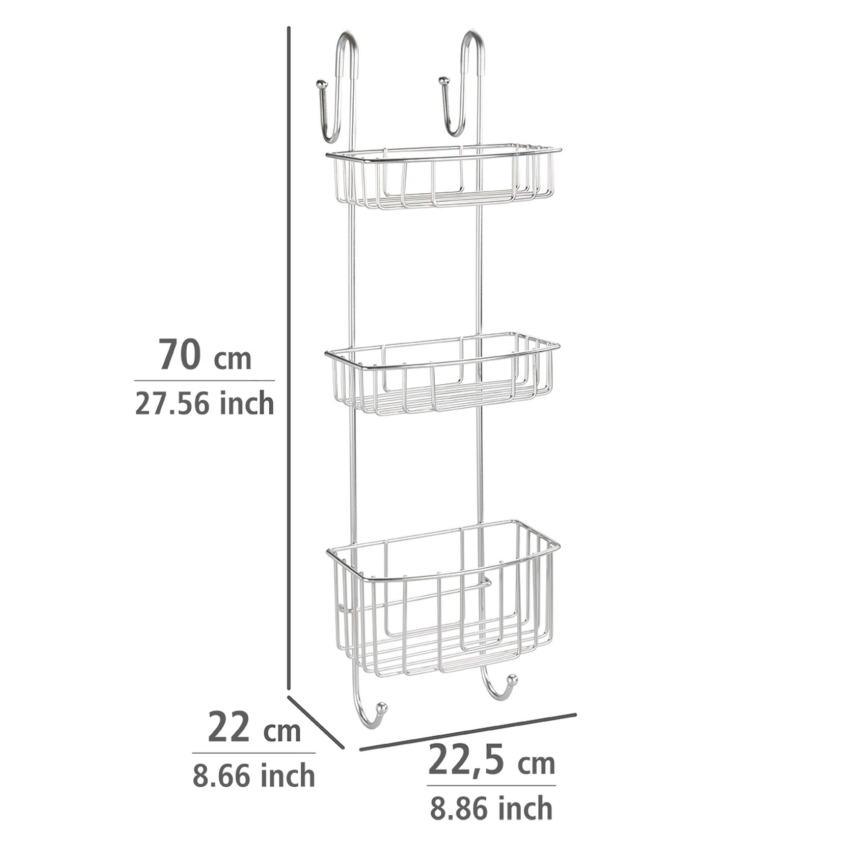WENKO 24422100 - OLESI Shelf 22.5 x 70 cm stainless steel/silver