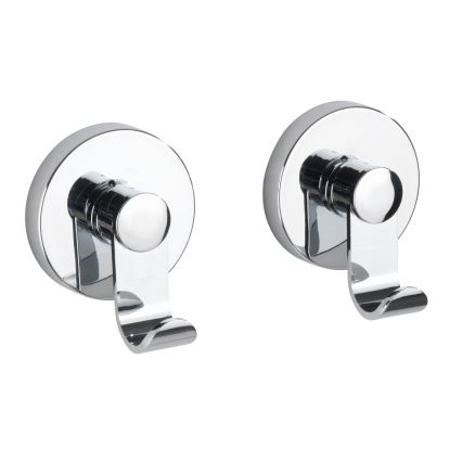 WENKO 24466100-Hook VACUUM-LOC 6x7 cm polished chrome