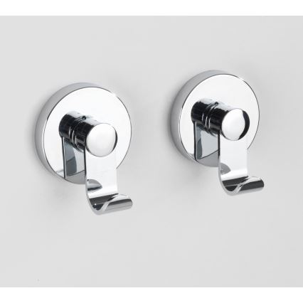 WENKO 24466100-Hook VACUUM-LOC 6x7 cm polished chrome