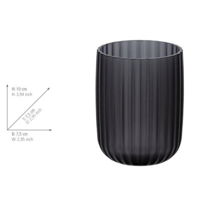 WENKO 24489100 - AGROPOLI Tumbler 7.5 x 10 cm grey