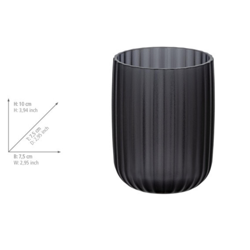 WENKO 24489100 - AGROPOLI Tumbler 7.5 x 10 cm grey