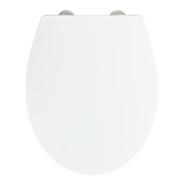 WENKO 24516100-WC Toilet seat 300/350 KG WC-SEATS 37x44,5 cm white/silver