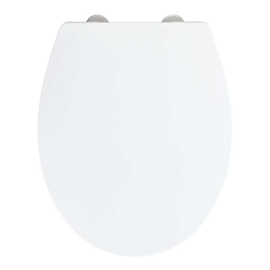 WENKO 24516100-WC Toilet seat 300/350 KG WC-SEATS 37x44,5 cm white/silver