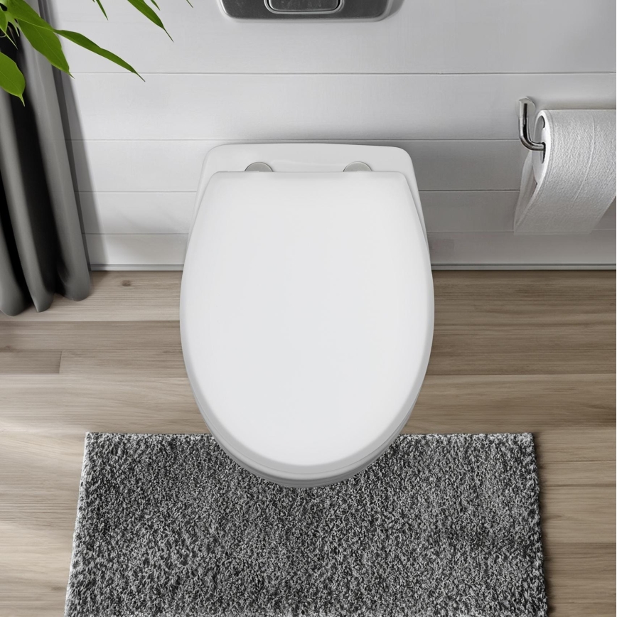 WENKO 24516100-WC Toilet seat 300/350 KG WC-SEATS 37x44,5 cm white/silver