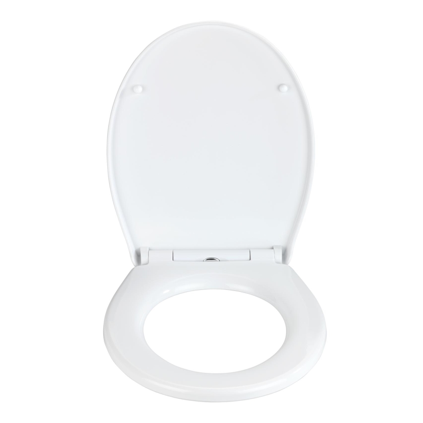 WENKO 24516100-WC Toilet seat 300/350 KG WC-SEATS 37x44,5 cm white/silver