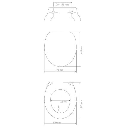 WENKO 24516100-WC Toilet seat 300/350 KG WC-SEATS 37x44,5 cm white/silver
