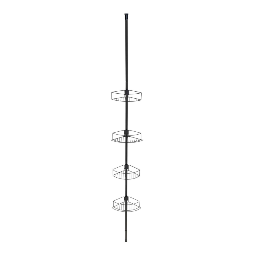 WENKO 24568100-Corner shelf DOLCEDO 31x230 cm stainless steel/black