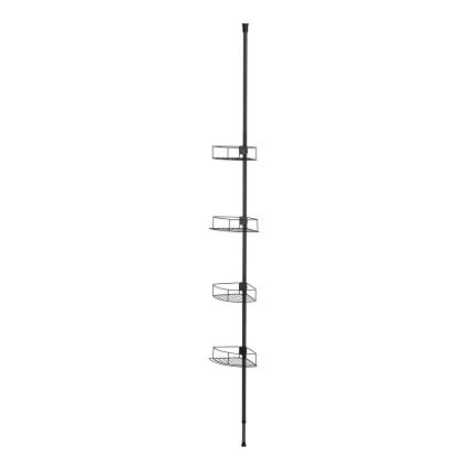 WENKO 24568100-Corner shelf DOLCEDO 31x230 cm stainless steel/black