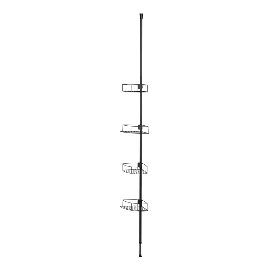 WENKO 24568100-Corner shelf DOLCEDO 31x230 cm stainless steel/black