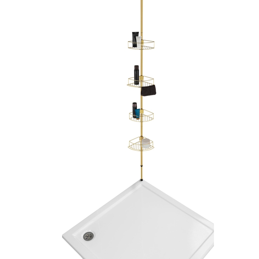 WENKO 24569100-Corner shelf DOLCEDO 31x275 cm gold