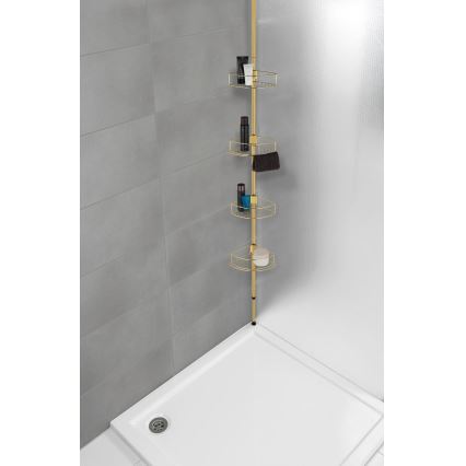 WENKO 24569100-Corner shelf DOLCEDO 31x275 cm gold