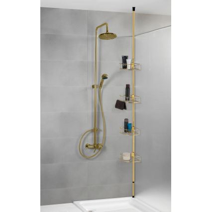 WENKO 24569100-Corner shelf DOLCEDO 31x275 cm gold