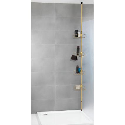 WENKO 24569100-Corner shelf DOLCEDO 31x275 cm gold