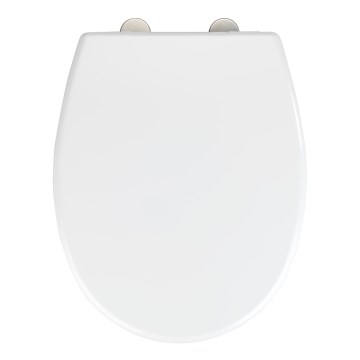 WENKO 24571100-WC toilet seat VORNO NEO 46x37 cm white/silver