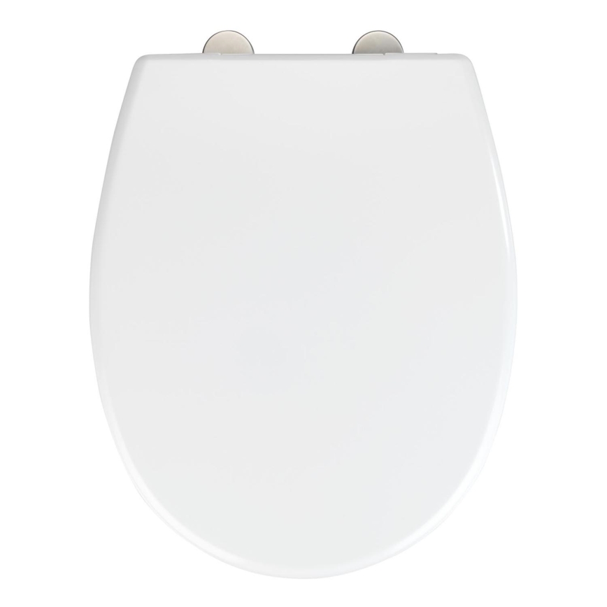 WENKO 24571100-WC toilet seat VORNO NEO 46x37 cm white/silver