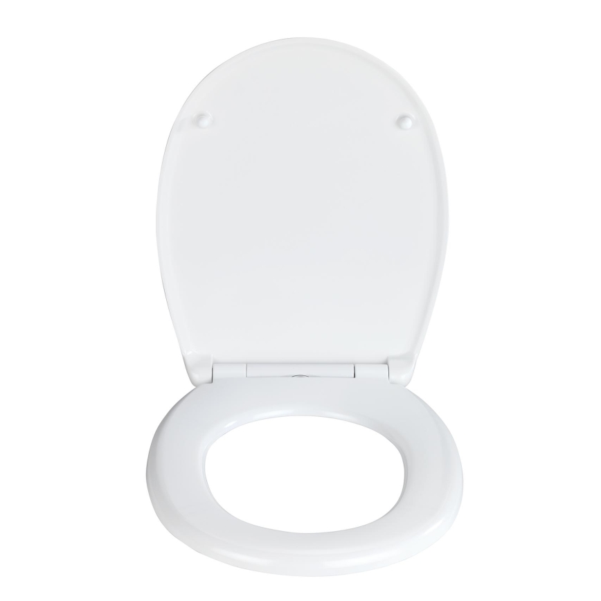 WENKO 24571100-WC toilet seat VORNO NEO 46x37 cm white/silver