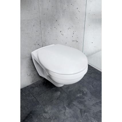 WENKO 24571100-WC toilet seat VORNO NEO 46x37 cm white/silver