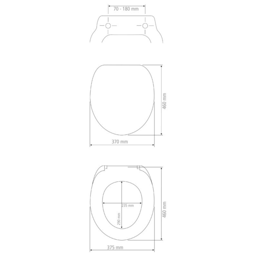 WENKO 24571100-WC toilet seat VORNO NEO 46x37 cm white/silver