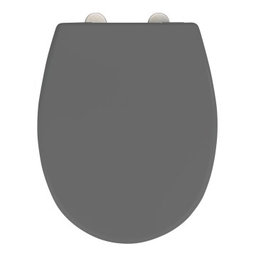 WENKO 24572100-WC VORNO NEO toilet seat 46 x 37 cm grey/silver
