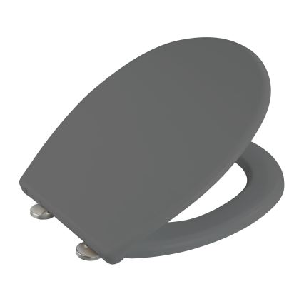 WENKO 24572100-WC VORNO NEO toilet seat 46 x 37 cm grey/silver