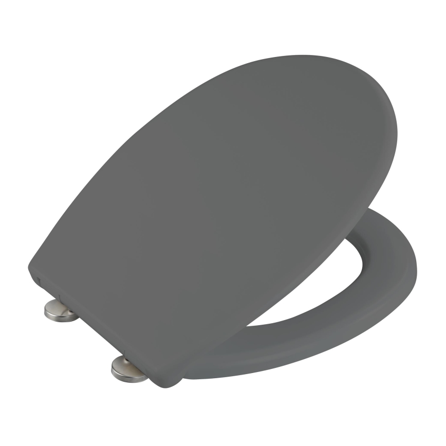 WENKO 24572100-WC VORNO NEO toilet seat 46 x 37 cm grey/silver