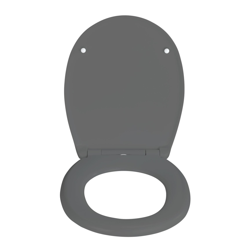 WENKO 24572100-WC VORNO NEO toilet seat 46 x 37 cm grey/silver