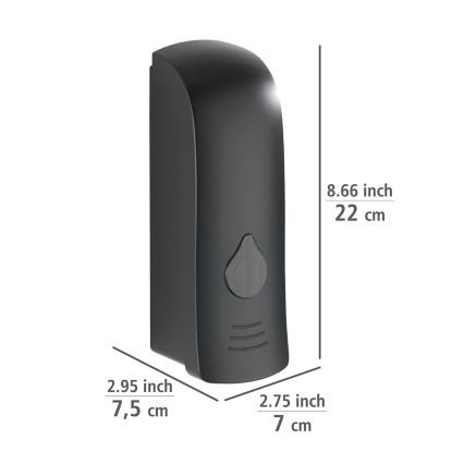 WENKO 24589100-RANERA Soap Dispenser 740 ml Black