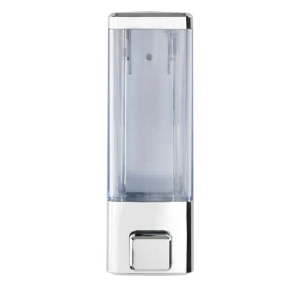 WENKO 24593100 - ISTRES Soap Dispenser, 320 ml, Glossy Chrome/Clear