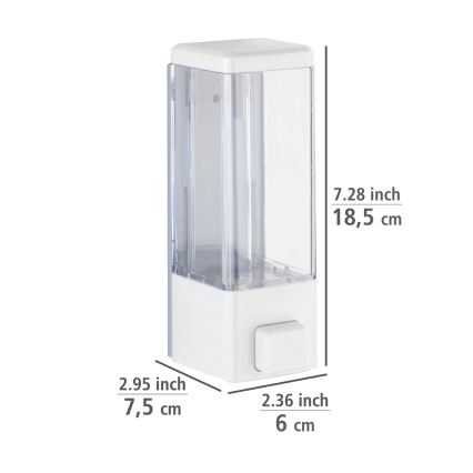 WENKO 24594100-Soap dispenser ISTRES 320 ml white/clear